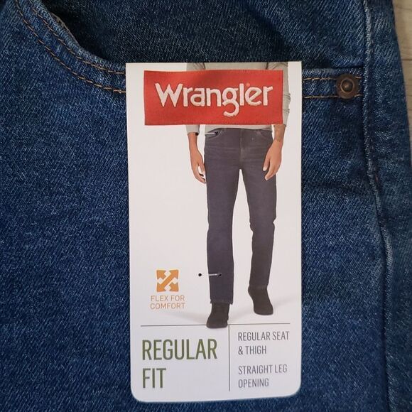 NWT Wrangler Regular Fit Straight Leg Premium Quality Men's Jeans Sz 36" x 30" - Picture 6 of 12